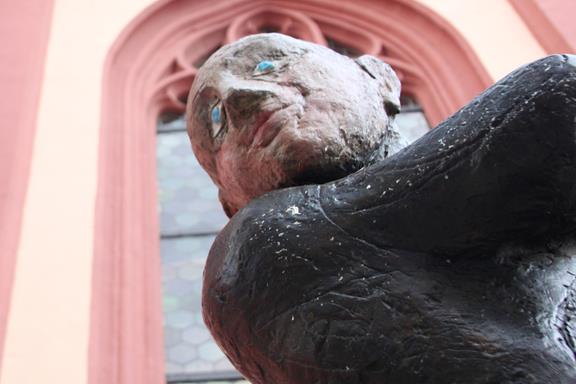 Bamberg - Statue in front of museum