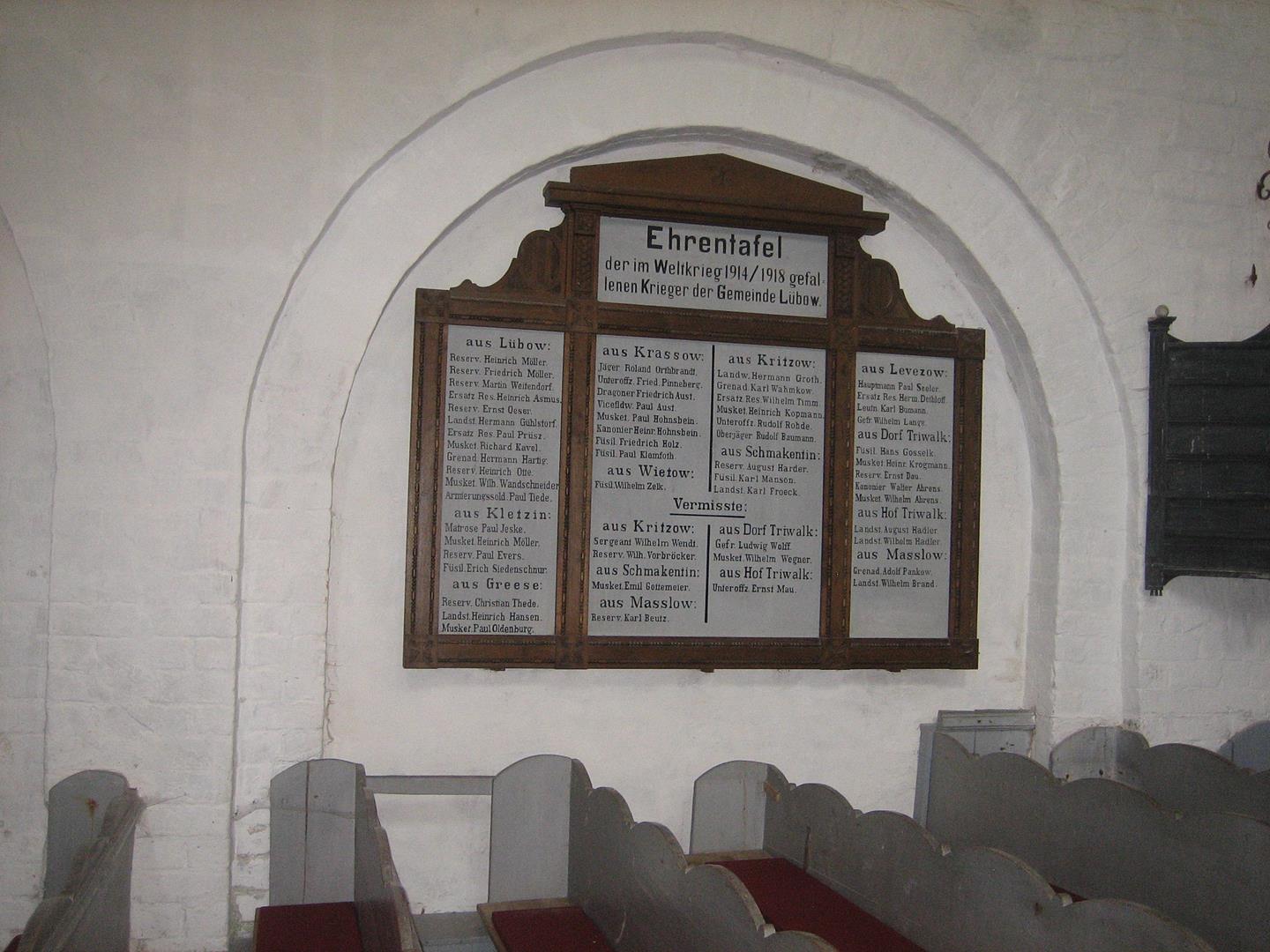 Lübow - Paris resident victims of WWI.