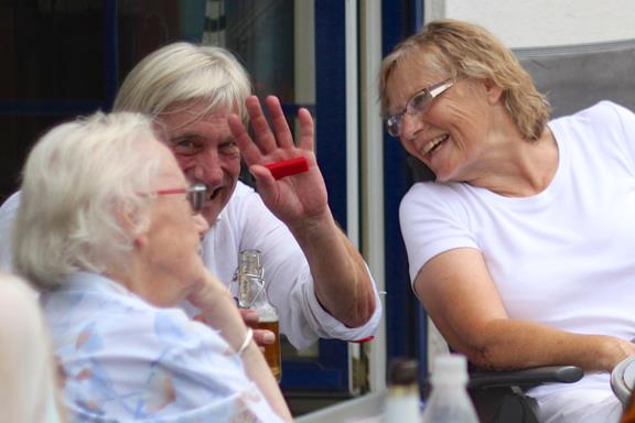 2014 Reunion Stotzheim - Aunt Evi, Klaus's cousins Holger and Karin.