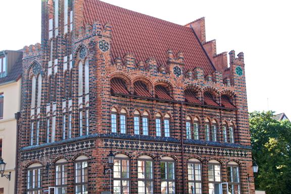 Wismar - Building near St. Marien church yeard.
