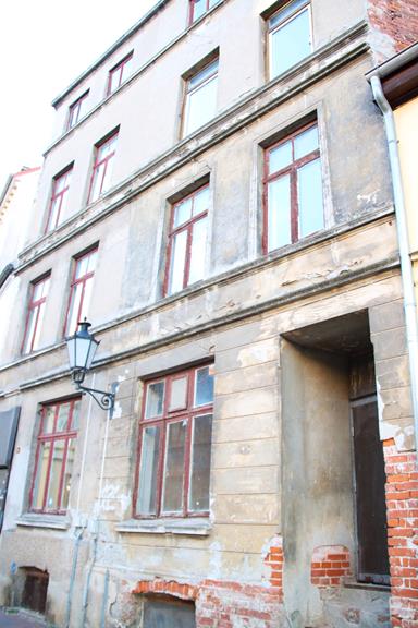 Wismar - House in old town Wismar showing neglect from DDR times.